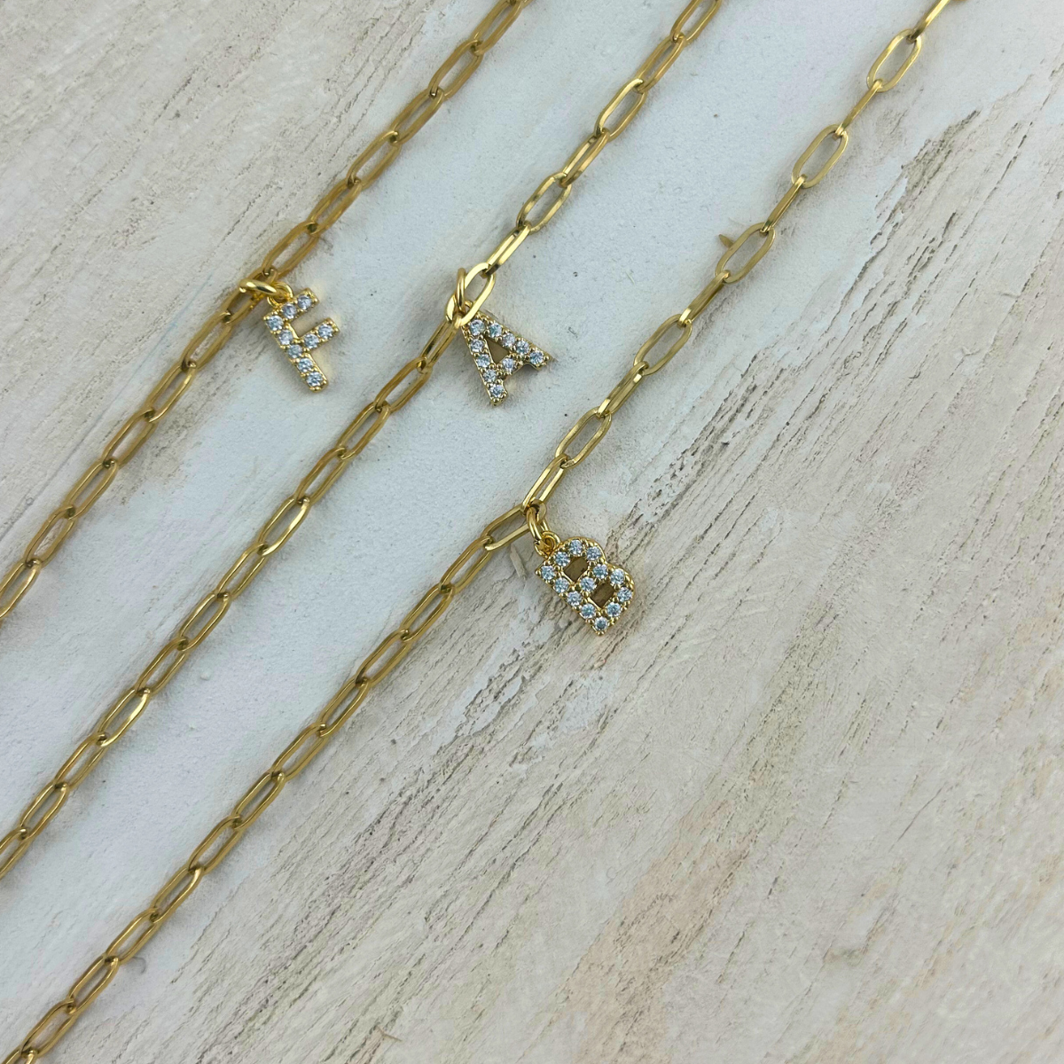 Pave Initial Impression Bracelet