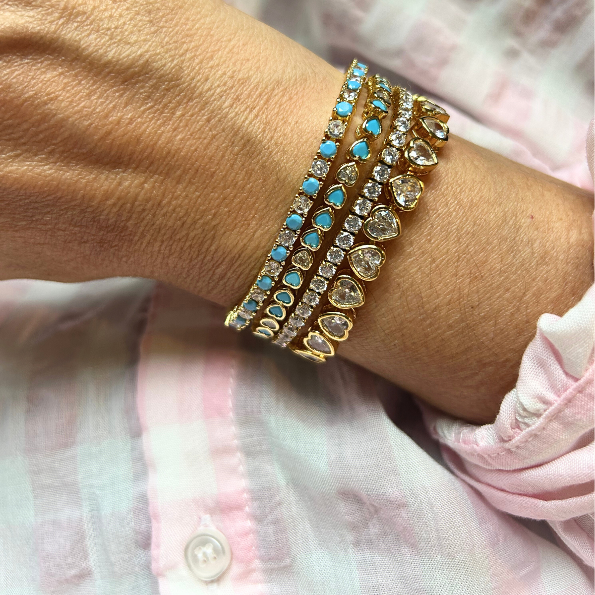 Diamond Hearts Kaleidoscope Bracelet