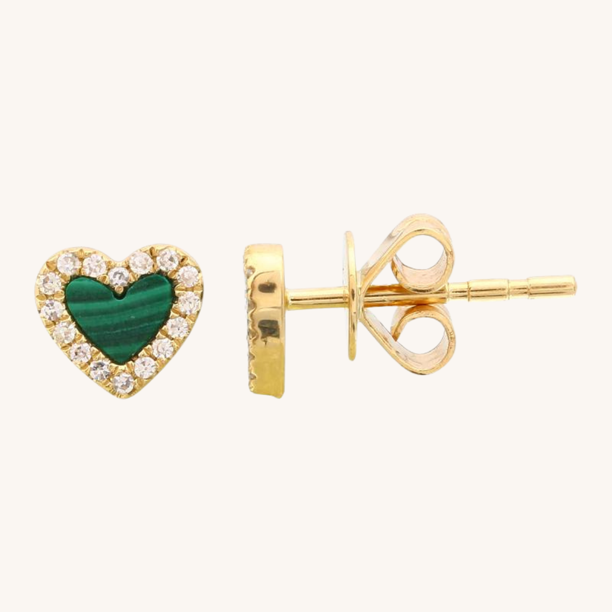 Pave Stone Heart Amour de Soi Earrings