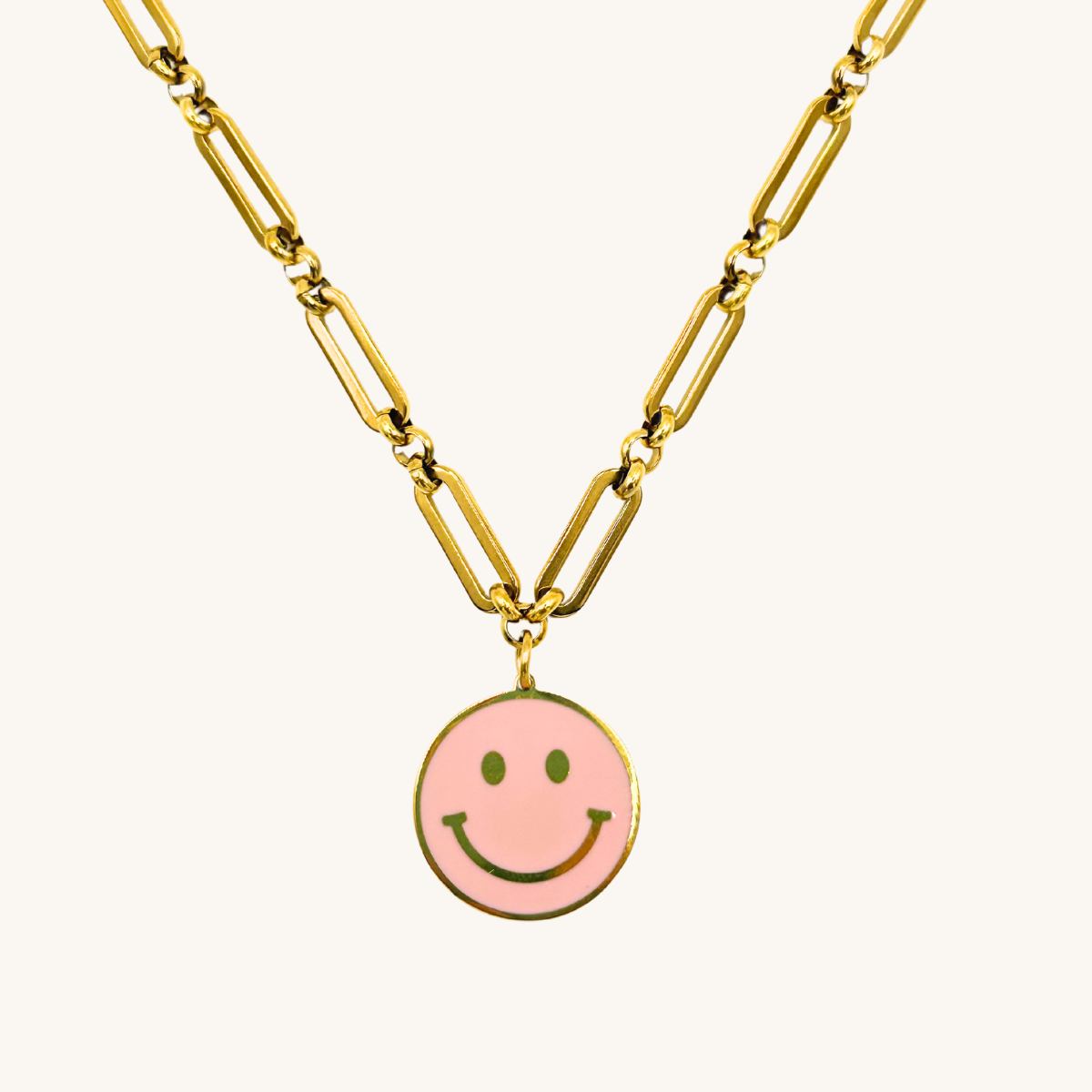 Happiness Overload Paperclip Necklace