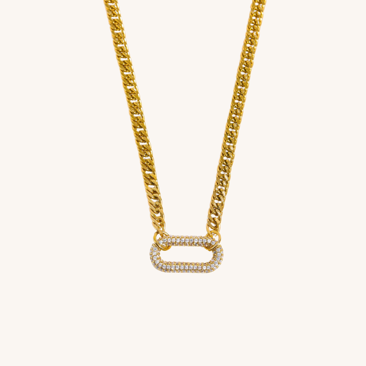 Pave Link Cuban Choker