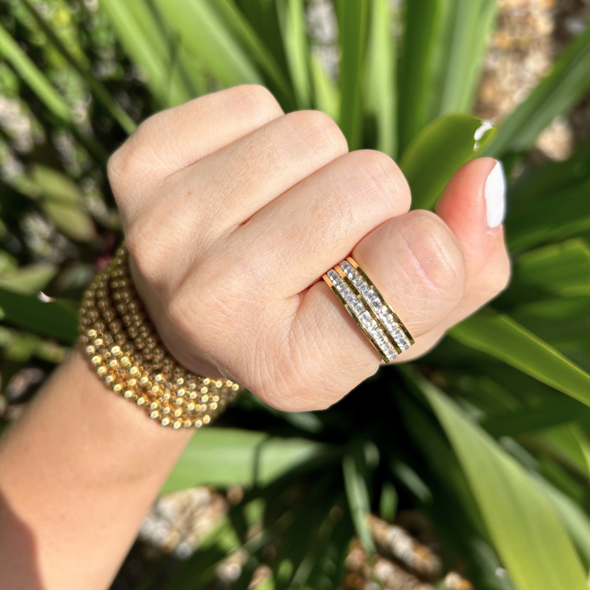 Double Nova Diamond Ring