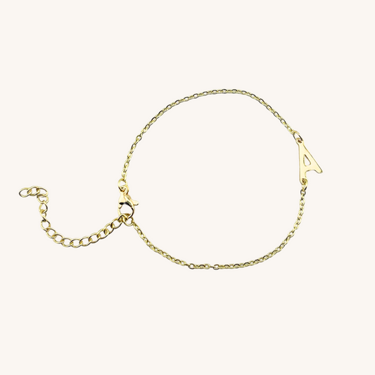 Slanted Initial Bracelet