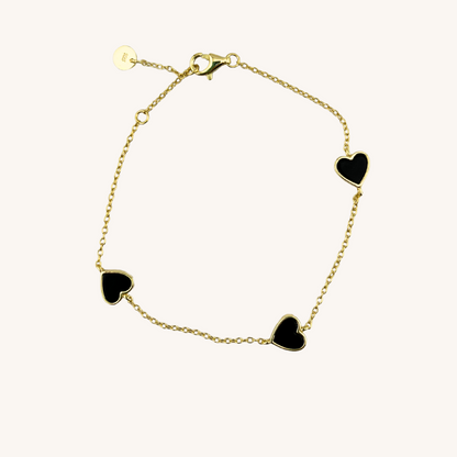 Lovely Stone Hearts Bracelet