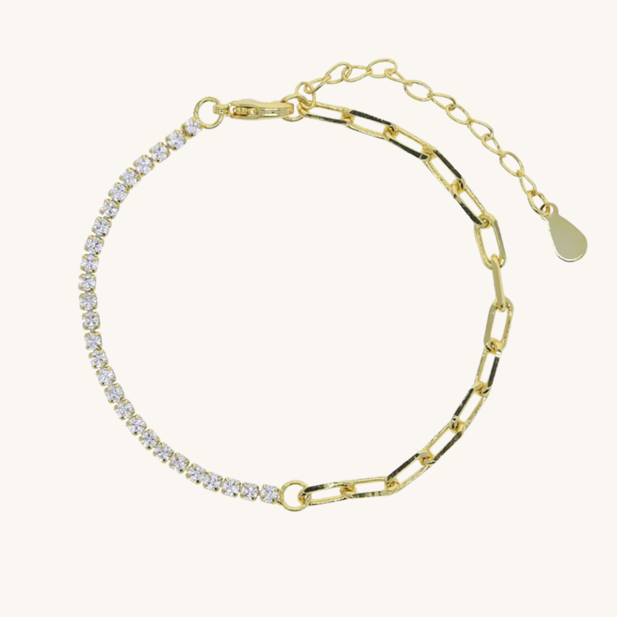 Diamond Billie Paperclip Bracelet