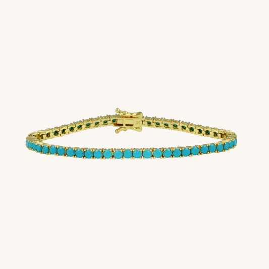 Turquoise Mykonos Tennis Bracelet