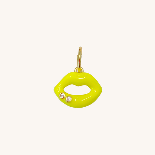 Enamel Kiss Charm