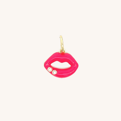 Enamel Kiss Charm