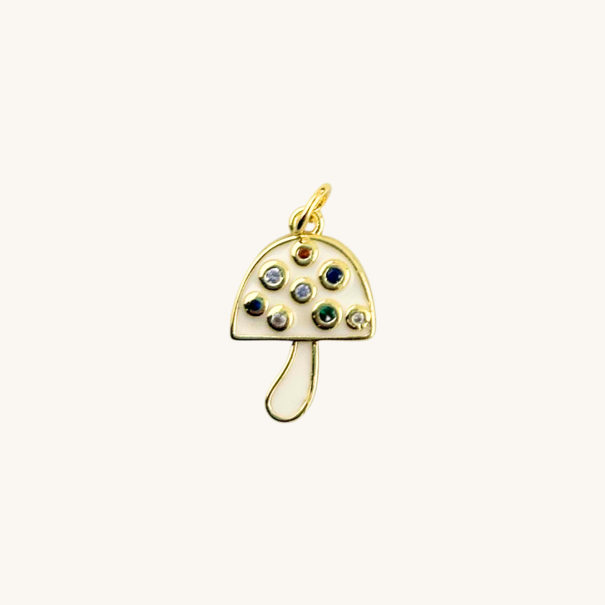 Enamel Mushroom Charm