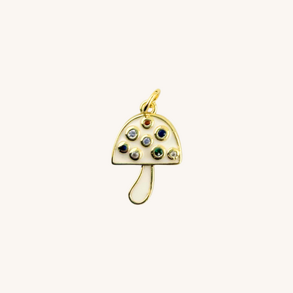 Enamel Mushroom Charm