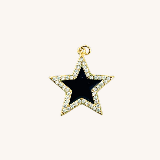 Pave Star Enamel Charm