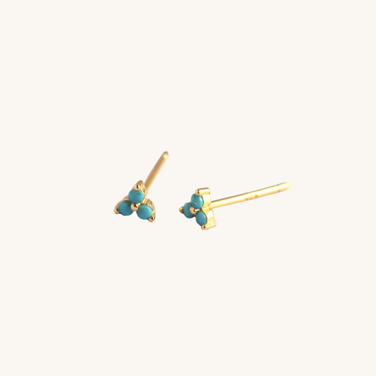 Small Trio Turquoise Studs