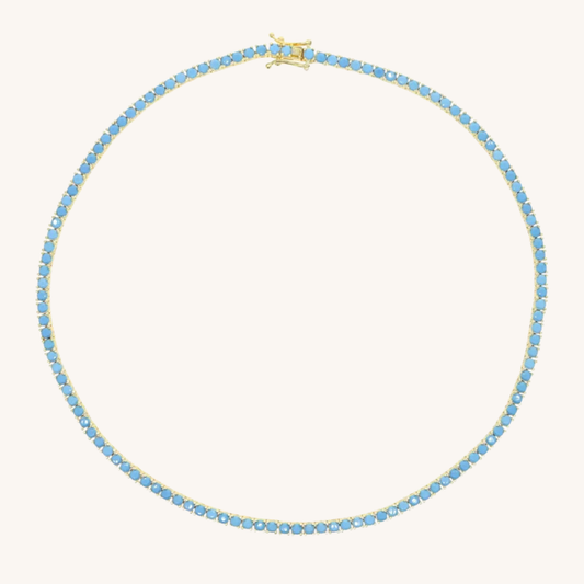 Turquoise Mykonos Tennis Necklace