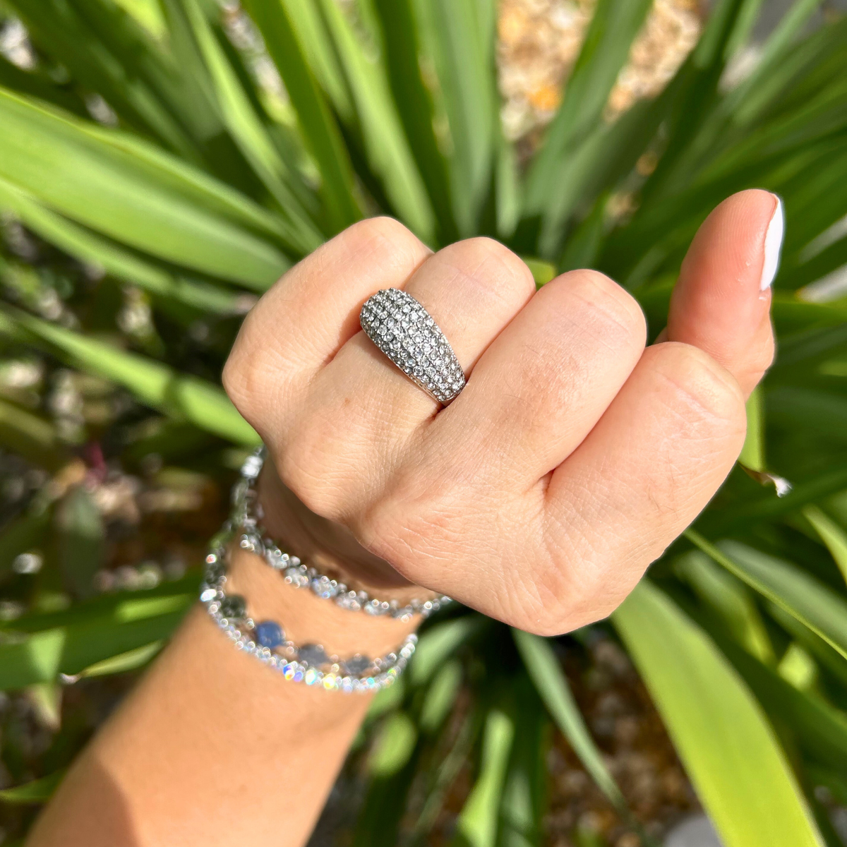 Chunky Pave Cleo Ring